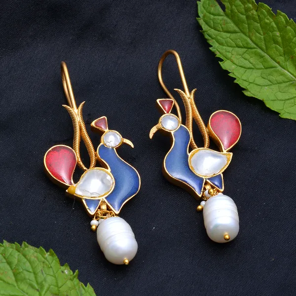 925_Sterling_Silver_|_Gold_Plated_Stud_|_Blue_Gemstone