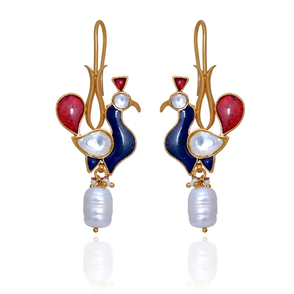 925_Sterling_Silver_|_Gold_Plated_Stud_|_Blue_Gemstone