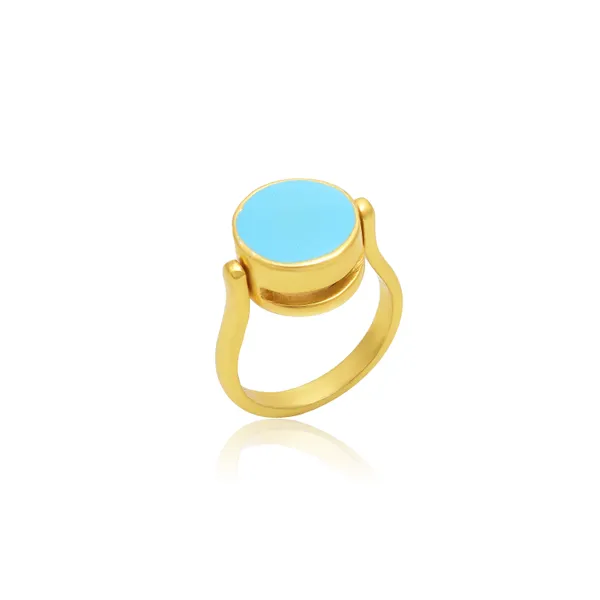 928_Sterling_Silver_Adjustable_Doublet_Emerald_Studded_Ring_for_Women_|_Gold_Plated_Luxury_Collection