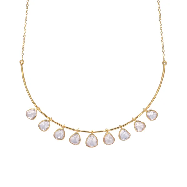 925_Sterling__moisssanite_polki_Necklaces_For_Women_Gold
