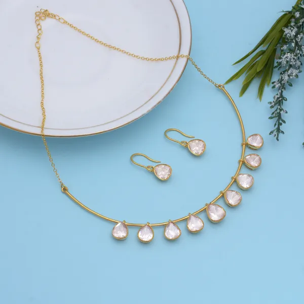 925_Sterling__moisssanite_polki_Necklaces_For_Women_Gold