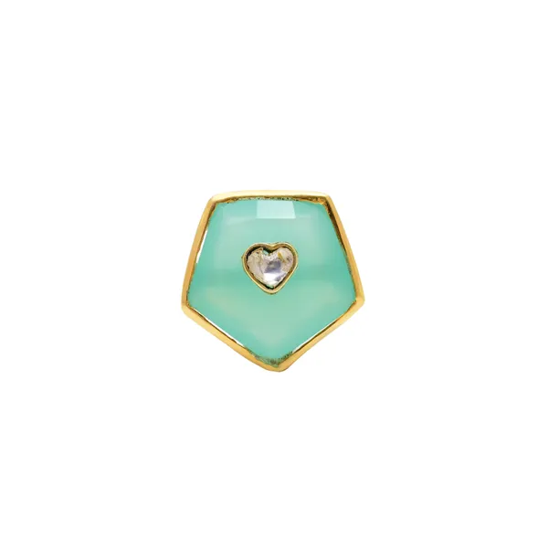 929_Sterling_Silver_|_Adjustable_Gold_Plated_Premium_Ring_|_Green_Gemstone