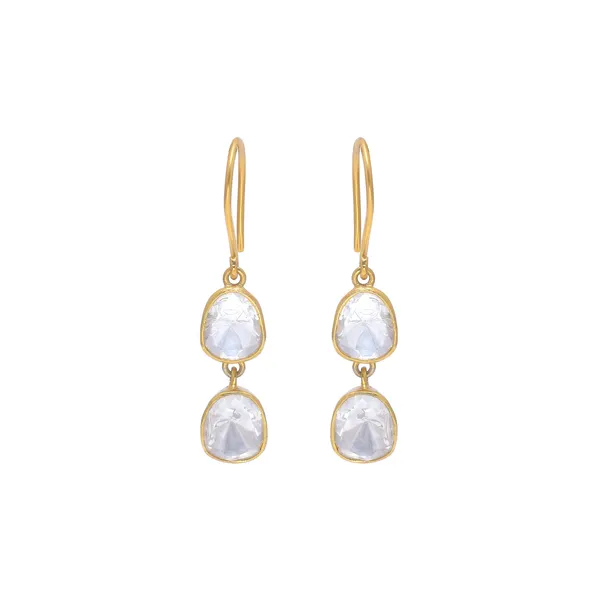 925_Sterling_Mossanite_Earring_For_Women_Gold