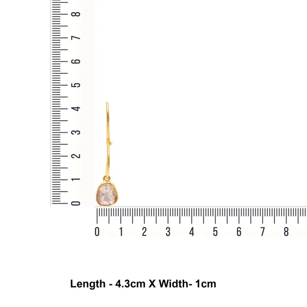 925_Sterling_Silver_|_Gold_Plated_Stud_|_White_Gemstones