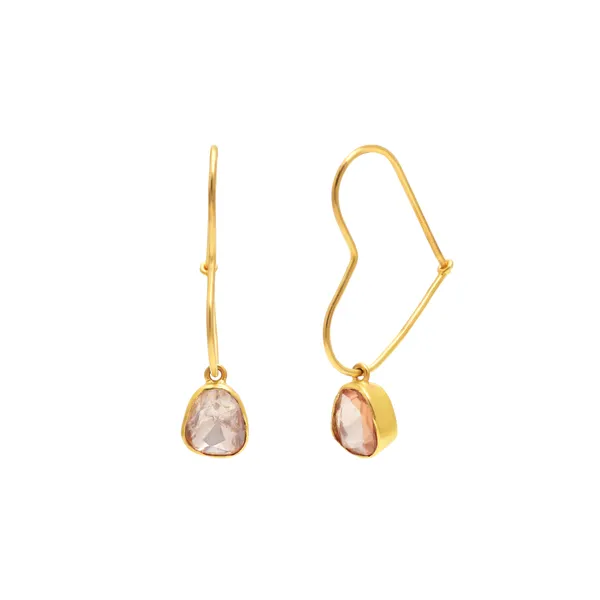 925_Sterling_Silver_|_Gold_Plated_Stud_|_White_Gemstones