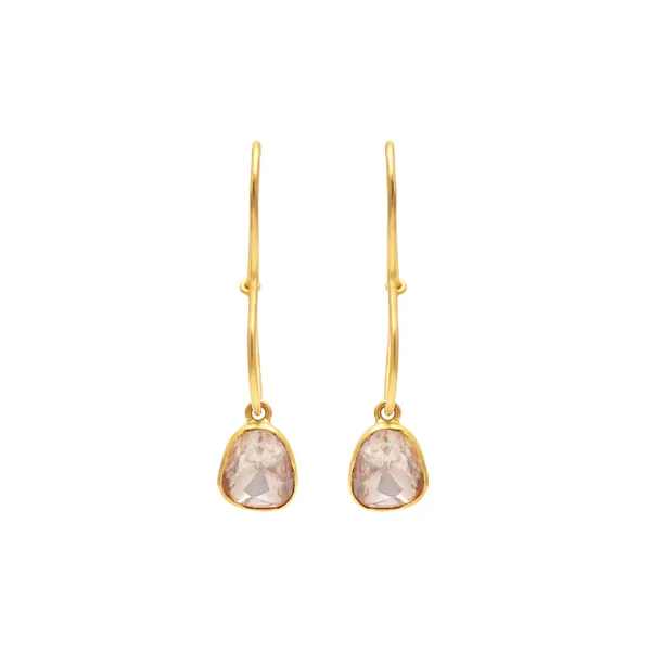 925_Sterling_Silver_|_Gold_Plated_Stud_|_White_Gemstones