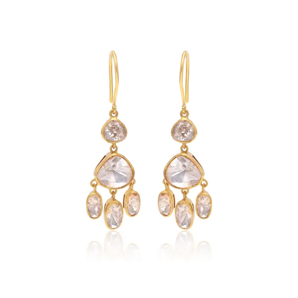 925_Sterling_Mossanite_Earring_For_Women_Gold