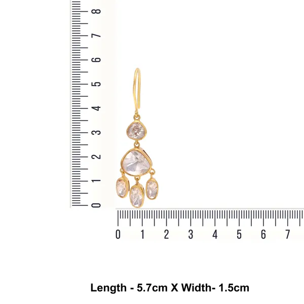 925_Sterling_Mossanite_Earring_For_Women_Gold
