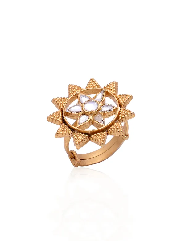 925_Sterling_Silver_Adjustable_Gold_Plated_Premium_Ring_for_Women_|_Elegant_Jewelry_Piece
