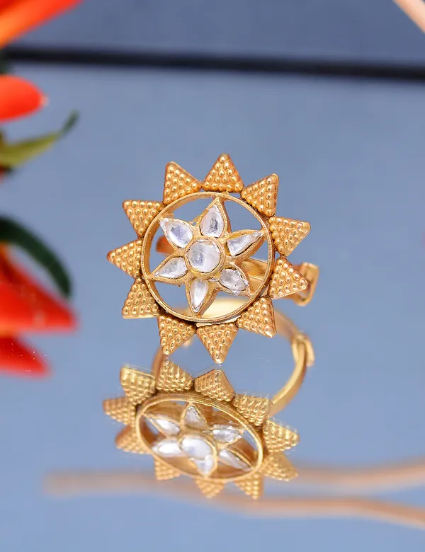 925_Sterling_Silver_Adjustable_Gold_Plated_Premium_Ring_for_Women_|_Elegant_Jewelry_Piece
