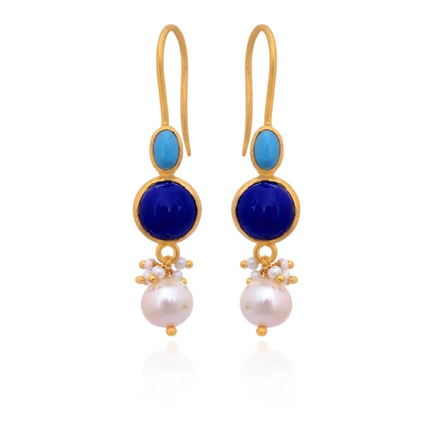 925_Sterling_Silver_|_Gold_Plated_Earrings_|_For_Women