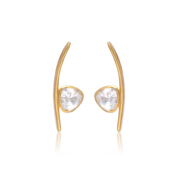 925_Sterling_Mossanite_Polki_Studs_For_Women_Gold