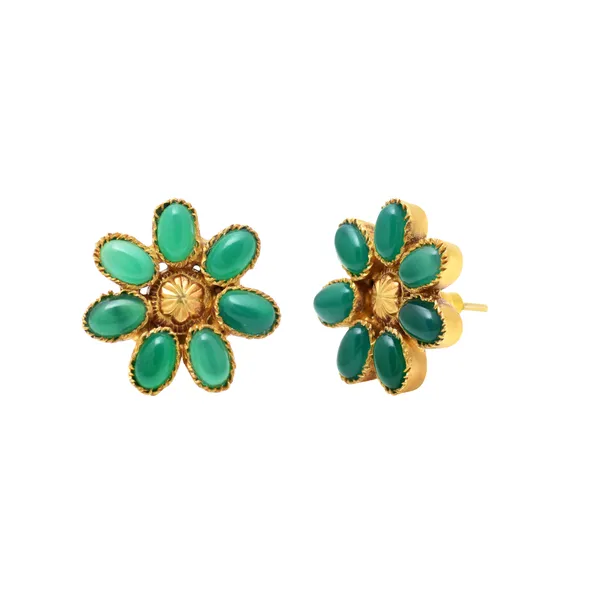 925_Sterling_Onex_Studs_For_Women_Gold