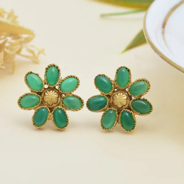 925_Sterling_Onex_Studs_For_Women_Gold