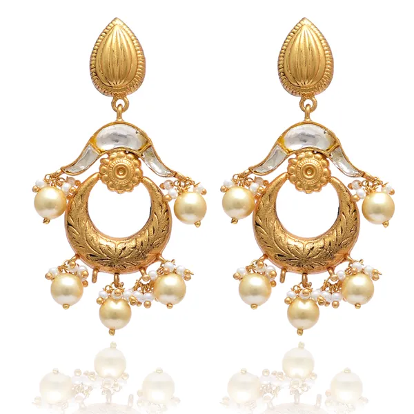 925_Sterling_Silver_|_Gold_Plated_Chand_Bali_Earrings_|_Gold-Toned_Design