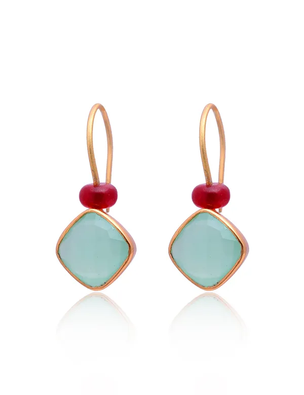 925_Sterling_Silver_|_Gold_Plated_Stud_|_Green_Gemstones
