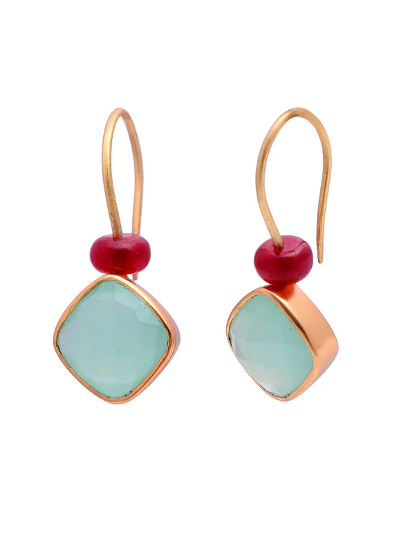 925_Sterling_Silver_|_Gold_Plated_Stud_|_Green_Gemstones