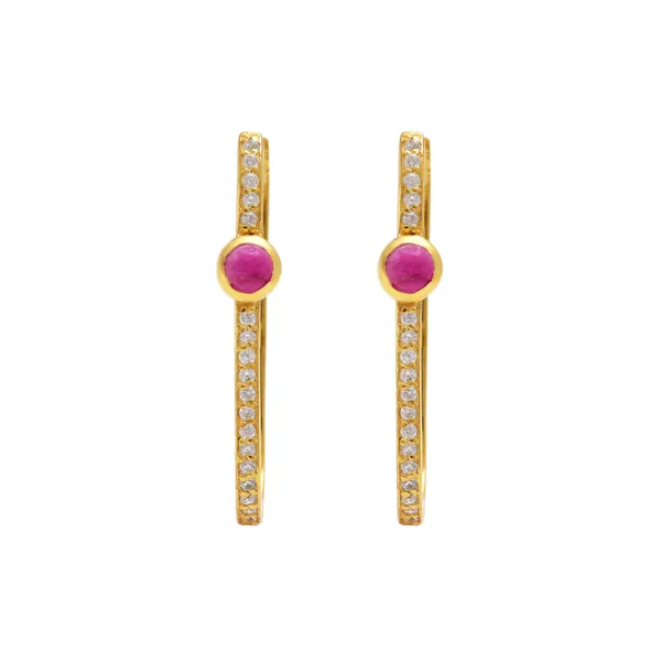 925_Sterling_Earring_For_Women_Gold