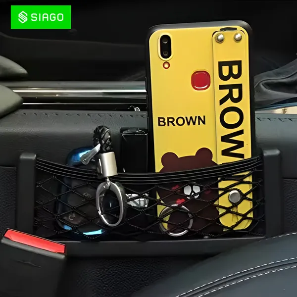 SIAGO_Universal_Car_Seat_Side_Back_Net_Storage_Bag_&_Phone_Holder_Pocket_Organizer_for_Essentials_&_Snacks