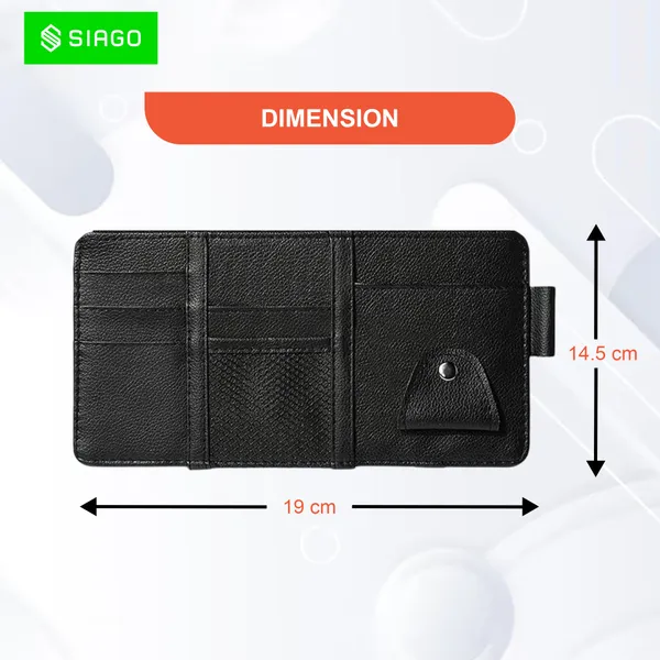SIAGO_Car_Sun_Visor_Organizer_degree_Premium_Quality_&_Stylish_Storage_Solution_(Black)