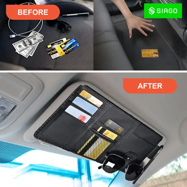 SIAGO_Car_Sun_Visor_Organizer_degree_Premium_Quality_&_Stylish_Storage_Solution_(Black)
