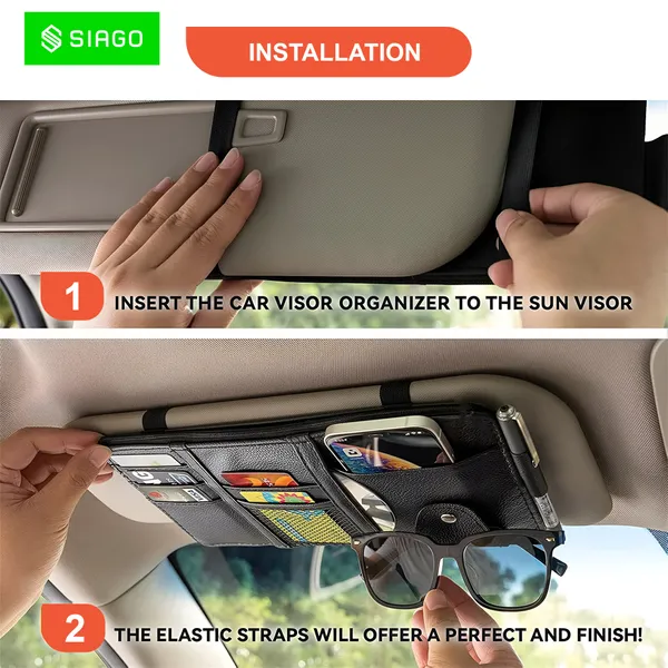SIAGO_Car_Sun_Visor_Organizer_degree_Premium_Quality_&_Stylish_Storage_Solution_(Black)