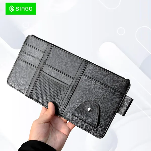 SIAGO_Car_Sun_Visor_Organizer_degree_Premium_Quality_&_Stylish_Storage_Solution_(Black)