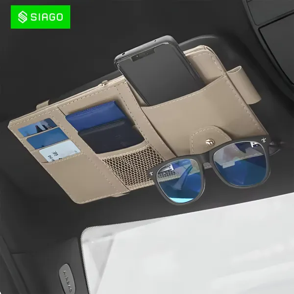SIAGO_Car_Sun_Visor_Organizer_degree_Premium_Quality_&_Stylish_Storage_Solution_(Black)