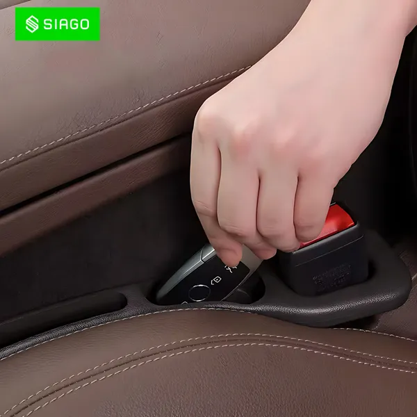 SIAGO_SIA126_Car_Seat_Side_Gap_Filler_degreeSlot_for_Storing_Phone,_Cards_&_Coins_degree_Prevents_Items_from_Dropping_degree_Universal_Fit_for_Car_(Black)