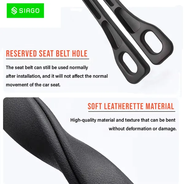 SIAGO_SIA126_Car_Seat_Side_Gap_Filler_degreeSlot_for_Storing_Phone,_Cards_&_Coins_degree_Prevents_Items_from_Dropping_degree_Universal_Fit_for_Car_(Black)
