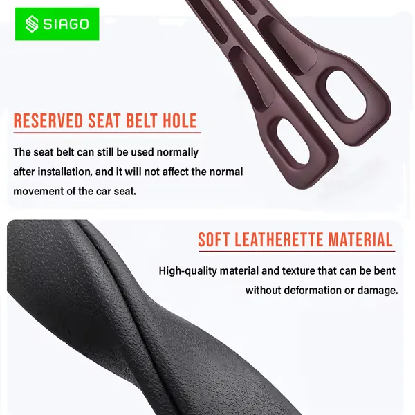 SIAGO_SIA126_Car_Seat_Side_Gap_Filler_degreeSlot_for_Storing_Phone,_Cards_&_Coins_degree_Prevents_Items_from_Dropping_degree_Universal_Fit_for_Car_(Brown)