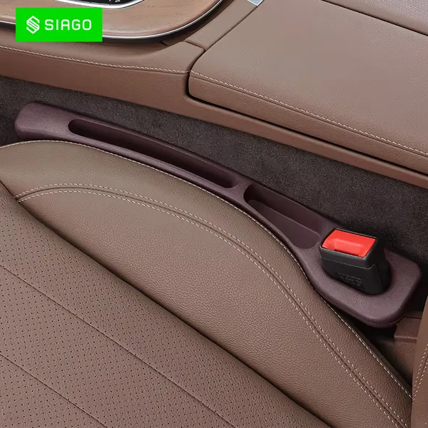 SIAGO_SIA126_Car_Seat_Side_Gap_Filler_degreeSlot_for_Storing_Phone,_Cards_&_Coins_degree_Prevents_Items_from_Dropping_degree_Universal_Fit_for_Car_(Red)