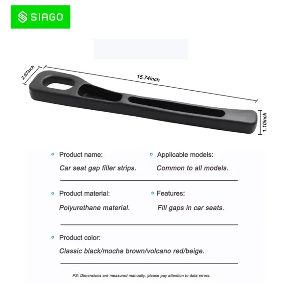 SIAGO_SIA126_Car_Seat_Side_Gap_Filler_degreeSlot_for_Storing_Phone,_Cards_&_Coins_degree_Prevents_Items_from_Dropping_degree_Universal_Fit_for_Car_(Red)