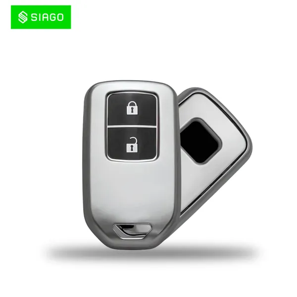 Grey_Tpu_Key_Cover_And_Metal_Keychain_Compatible_For_Honda_Brv_|_Wrv_|_Crv_|_Jazz_|_City_2_Button_Smart_Key