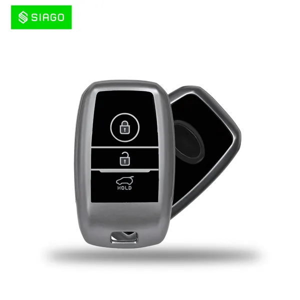 Grey_Tpu_Key_Cover_And_Metal_Keychain_Compatible_For_Kia_Sonet_|_Carens_|_Seltos_3_Button_Smart_Key