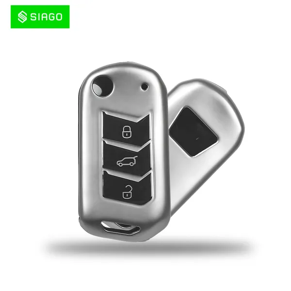 Grey_Tpu_Key_Cover_And_Metal_Keychain_Compatible_For_Mahindra_Scorpio_2019+|_Bolero_2020+_Xuv_300_|_Marazzo_|_Xuv_700_|_Xuv_400_Ev_|_Bolero_|_Thar_2020+_3_Button_Flip_Key