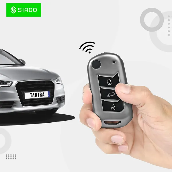 Multicolor_Tpu_Key_Cover_And_Round_Keychain_Compatible_For_Mahindra_Scorpio_2019+|_Bolero_2020+_Xuv_300_|_Marazzo_|_Xuv_700_|_Xuv_400_Ev_|_Bolero_|_Thar_2020+_3_Button_Flip_Key