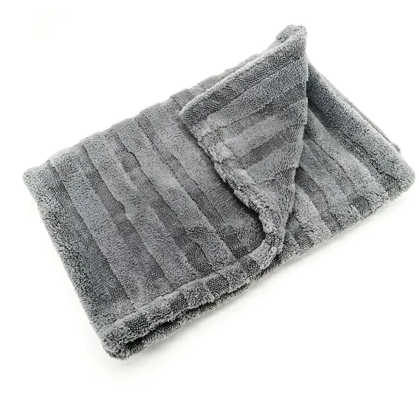 SIAGO_SIA132_Super_Absorbent_Microfiber_Car_Towel_-_1200_GSM,_40x60_cm,_Edgeless_Design_with_Plush_Pile,_Lint-Free,_Grey_Twisted_Loop_Cloth_for_Drying_&_Detailing_(1_Piece)