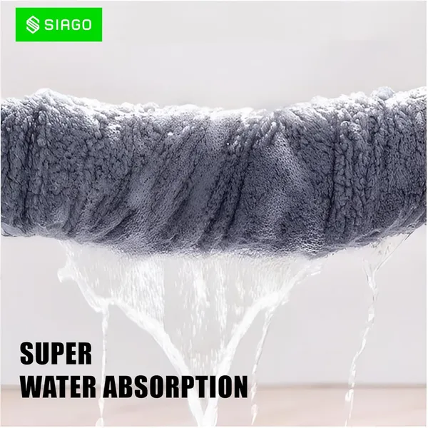 SIAGO_SIA132_Super_Absorbent_Microfiber_Car_Towel_-_1200_GSM,_40x60_cm,_Edgeless_Design_with_Plush_Pile,_Lint-Free,_Grey_Twisted_Loop_Cloth_for_Drying_&_Detailing_(1_Piece)