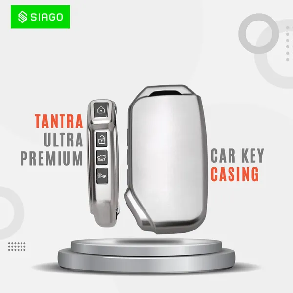 Grey_Tpu_Key_Cover_And_Metal_Keychain_Compatible_For_Kia_Seltos_2023_Facelift_Htx_|_Carens_X_Line_4_Button_Smart_Key