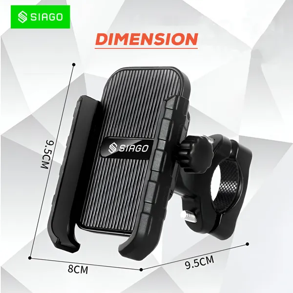 SIAGO_SIA124_Mobile_Holder_for_Bikes_One_Touch_Technology_Bike_Mobile_Holder_for_Maps_and_GPS_Navigation,_360degree_Rotation_(Handlebar_Mount)