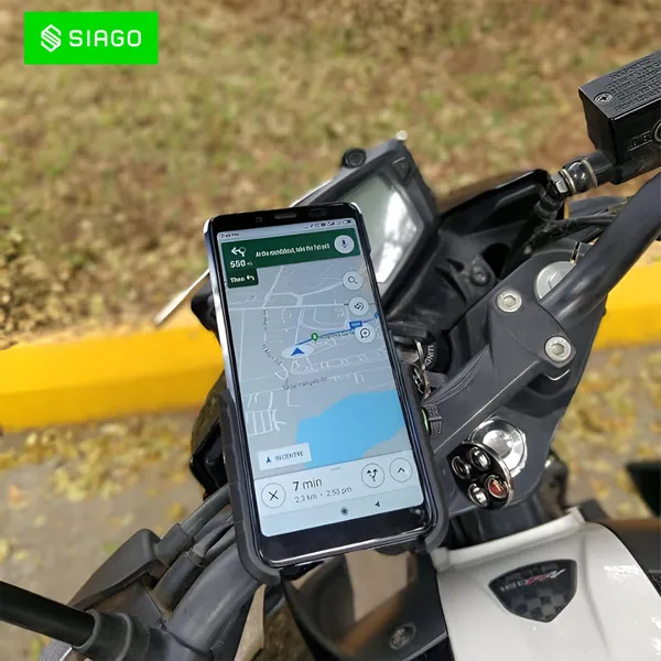 SIAGO_SIA124_Mobile_Holder_for_Bikes_One_Touch_Technology_Bike_Mobile_Holder_for_Maps_and_GPS_Navigation,_360degree_Rotation_(Handlebar_Mount)