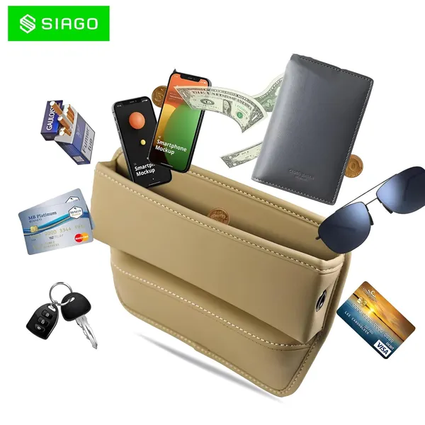 SIAGO_Car_Seat_Gap_Filler_Organizer_-_Premium_PU_Leather_Storage_Box_for_Phone,_Keys,_Coins_&_Cards_degree_Keep_Your_Car_Tidy_and_Clutter-Free!