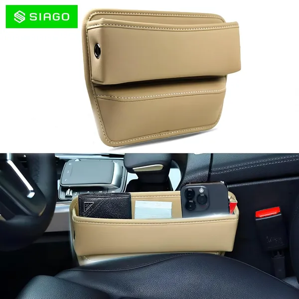 SIAGO_Car_Seat_Gap_Filler_Organizer_-_Premium_PU_Leather_Storage_Box_for_Phone,_Keys,_Coins_&_Cards_degree_Keep_Your_Car_Tidy_and_Clutter-Free!