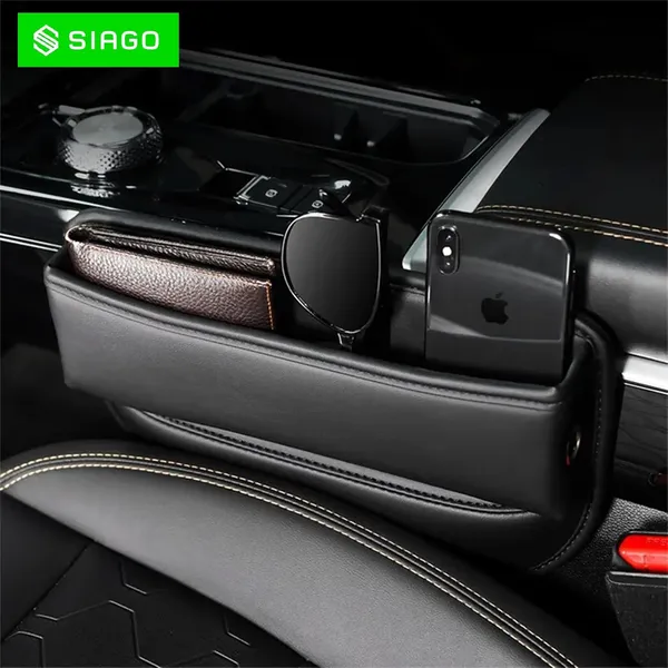 SIAGO_Car_Seat_Gap_Filler_Organizer_-_Premium_PU_Leather_Storage_Box_for_Phone,_Keys,_Coins_&_Cards_degree_Keep_Your_Car_Tidy_and_Clutter-Free!