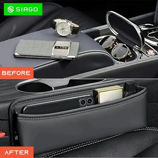 SIAGO_Car_Seat_Gap_Filler_Organizer_-_Premium_PU_Leather_Storage_Box_for_Phone,_Keys,_Coins_&_Cards_degree_Keep_Your_Car_Tidy_and_Clutter-Free!