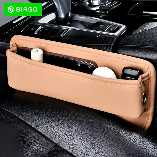 SIAGO_Car_Seat_Gap_Filler_Organizer_-_Premium_PU_Leather_Storage_Box_for_Phone,_Keys,_Coins_&_Cards_degree_Keep_Your_Car_Tidy_and_Clutter-Free!