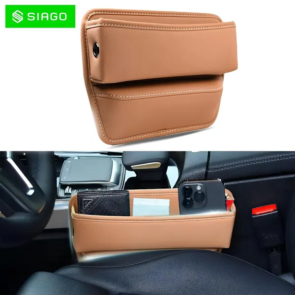 SIAGO_Car_Seat_Gap_Filler_Organizer_-_Premium_PU_Leather_Storage_Box_for_Phone,_Keys,_Coins_&_Cards_degree_Keep_Your_Car_Tidy_and_Clutter-Free!
