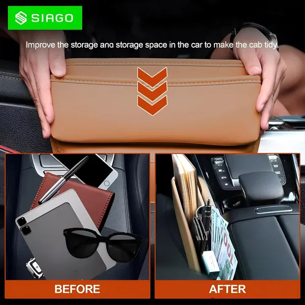 SIAGO_Car_Seat_Gap_Filler_Organizer_-_Premium_PU_Leather_Storage_Box_for_Phone,_Keys,_Coins_&_Cards_degree_Keep_Your_Car_Tidy_and_Clutter-Free!