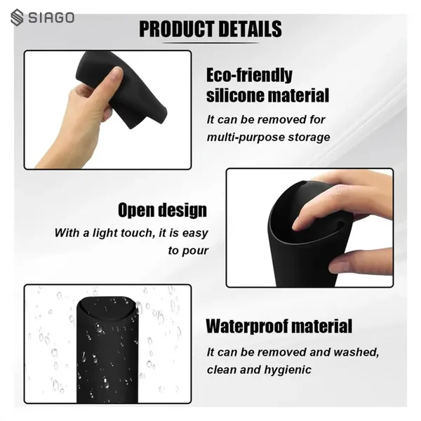 SIAGO_SIA114_Premium_Mini_Car_Trash_Can_-_Compact_Silicon_Dustbin_for_Cars_(Silicone)